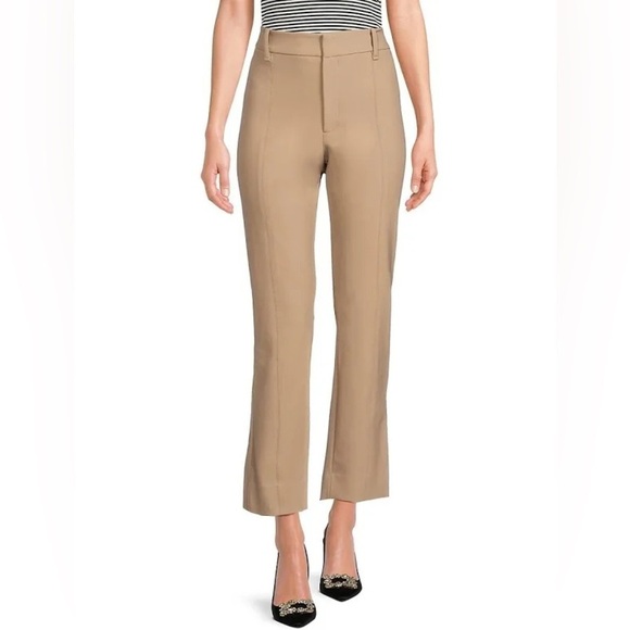 VINCE Womens Beige Pocket Straight Leg Linen Blend Dress Pants 8 NormCore - Picture 1 of 14